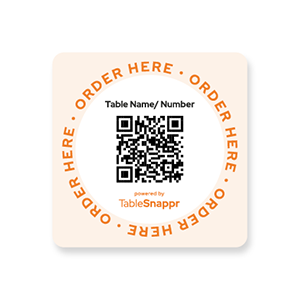 Download our Standard QR Codes from the TableSnappr Dashboard