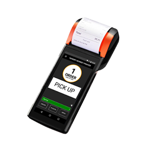 Easily manage your orders on the touchscreen and print tickets with the integrated thermal printer.
