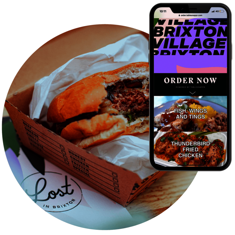 Caribbean food, locally sourced at your table from Fish, Wings and Tings at Brixton Village Market 